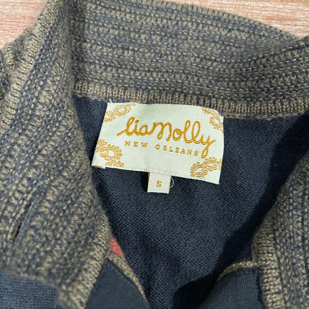 Eclectic mixed-knit cardigan jacket from NOLA indie knitter collective Liamolly - Picture 4 of 8